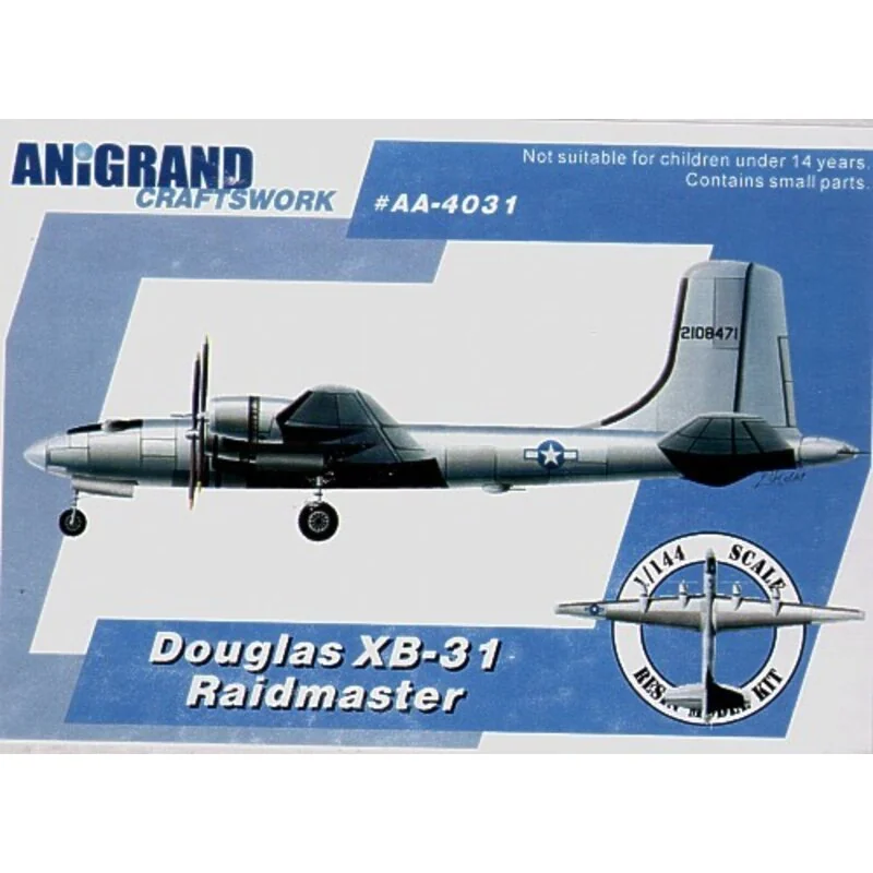 Douglas XB-31 Raidmaster. Also includes BONUS kits of the Vultee XP-54 Swoose Goose Curtiss XP-55 Ascender and Northrop XP-56 Bl