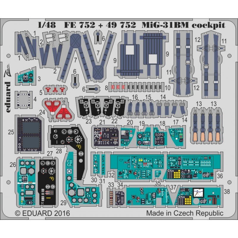 Mikoyan MiG-31BM interior (designed to be used with Avant Garde kits) Zoom sets are simplified versions of the larger sets and