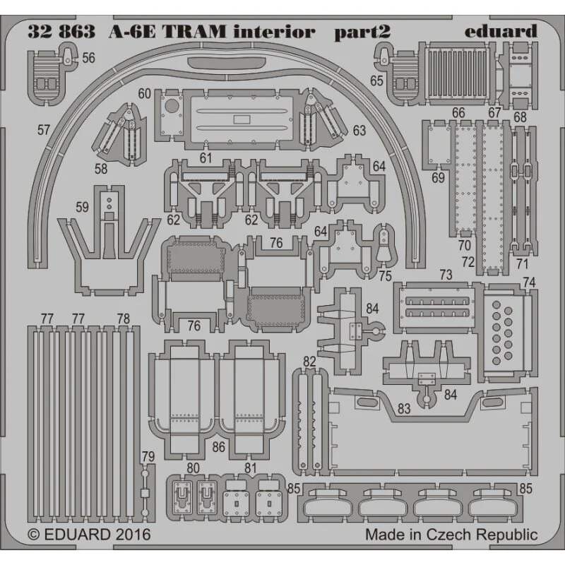 Grumman A-6E Intruder TRAM interior (designed to be used with Trumpeter kits) TU02250