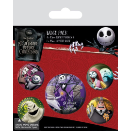 Nightmare Before Christmas Pin Badges 5-Pack Characters 
