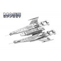 MetalEarth: MASS EFFECT / ALLIANCE FIGHTER 8.1x5.1x2.5cm, metal 3D model with 1 sheet, on card 12x17cm, 14+