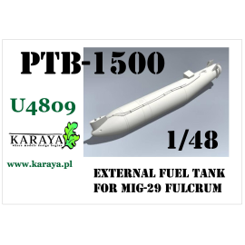 PTB-1500 fuel tank for Mikoyan MiG-29A/MiG-29UB (designed to be used with Academy kits) 