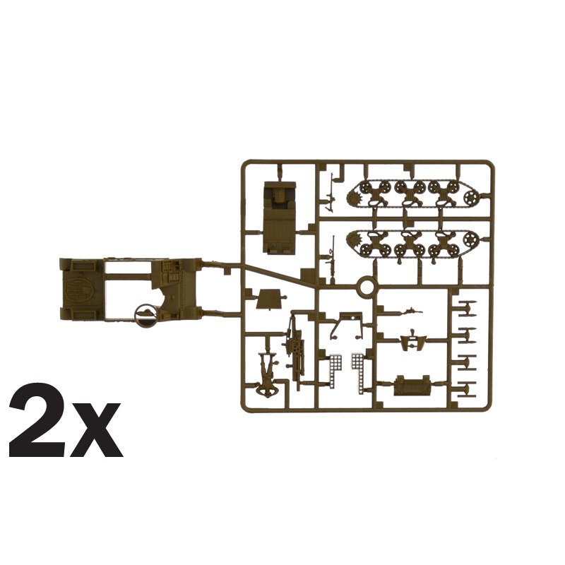 M7 Priest 105mm HMC includes 2 snap together vehicles