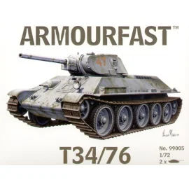 T-34/76 x 2. Pack includes 2 snap together tank kits