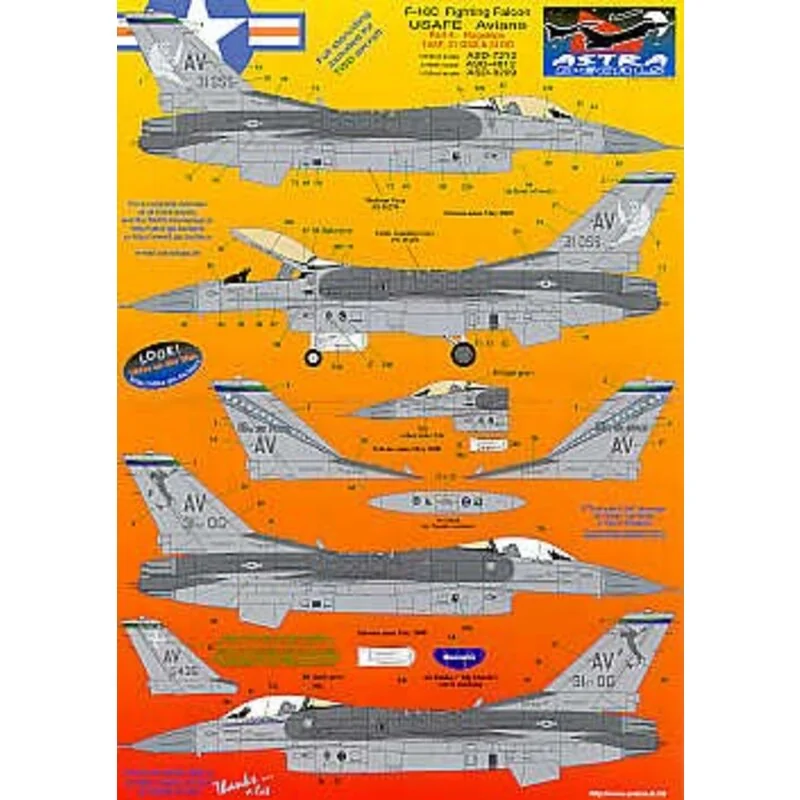 Lockheed Martin F-16C Aviano. 89-201616 Air Force 87-0351 31OSS 89-2137 31 OG Flagships. All May 2000