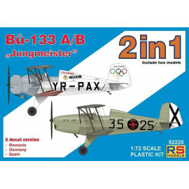 Bucker Bu-133A/B Jungmeister 5 decal variants1. Bü-133B, YR-PAX, Alex Papana, Romania aerobat ace, Cleveland Air races 19372. Bü