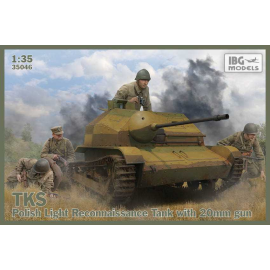 TKS Tankette with 20mm Gun (includes metal barrel and 2 figures) Model kit