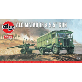 AEC Matador lorry and 5.5' Gun 'Vintage Classic series' Model kit