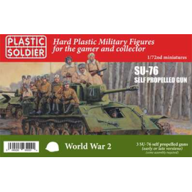 Russian SU-76 self propelled gun 3 x SU-76 models in the box. Each sprue contains options to be build early or late variants and