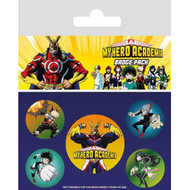 My Hero Academia Pin Badges 5-Pack Characters 