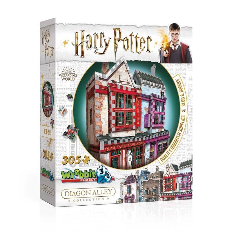 Harry Potter 3D Puzzle DAC Quality Quidditch Supplies & Slug & Jiggers Apothecary Wrebbit Puzzle