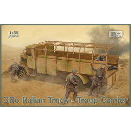 3Ro Italian Truck Troop Carrier- brand new molds, first time in plastic - highly detailed chassis- many photo-etched parts, incl