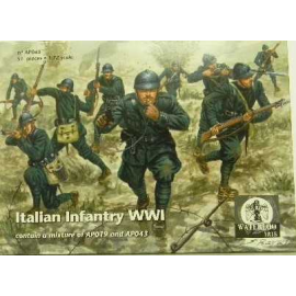 Italian Infantry WWI 51 FIGURES. This set contains a mixture of this new set (9 poses for 27 figures) and of WLAP019 (12 poses f