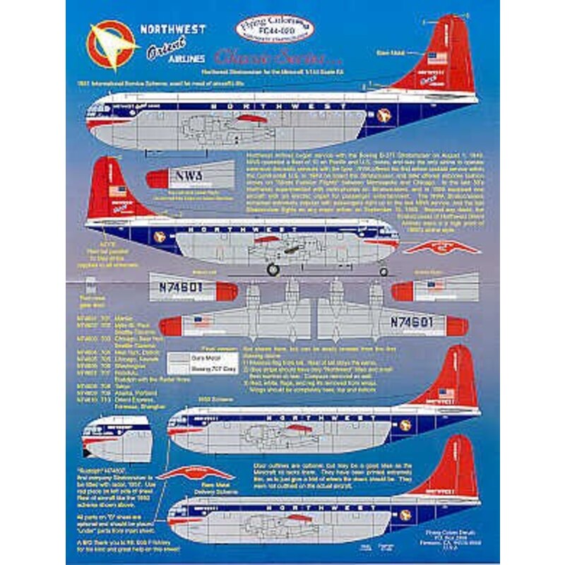 Boeing 377 Stratocruiser NORTHWEST ORIENT AIRLINES NA701-9