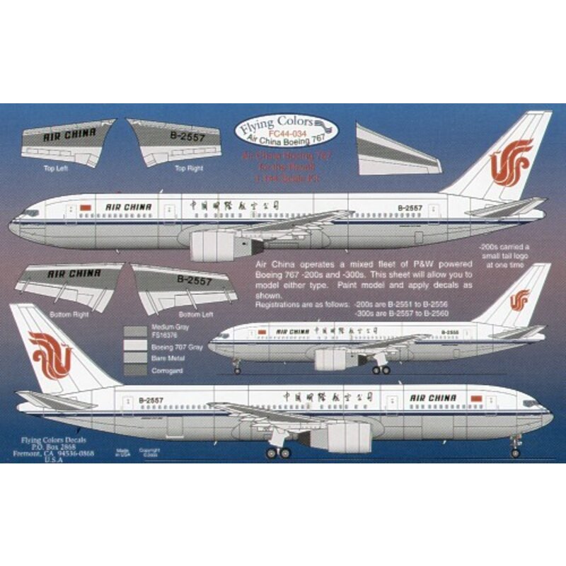 Boeing 767 AIR CHINA B-2557 etc