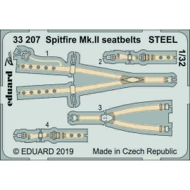 Supermarine Spitfire Mk.IIa seatbelts STEEL (designed to be used with Revell kits) 