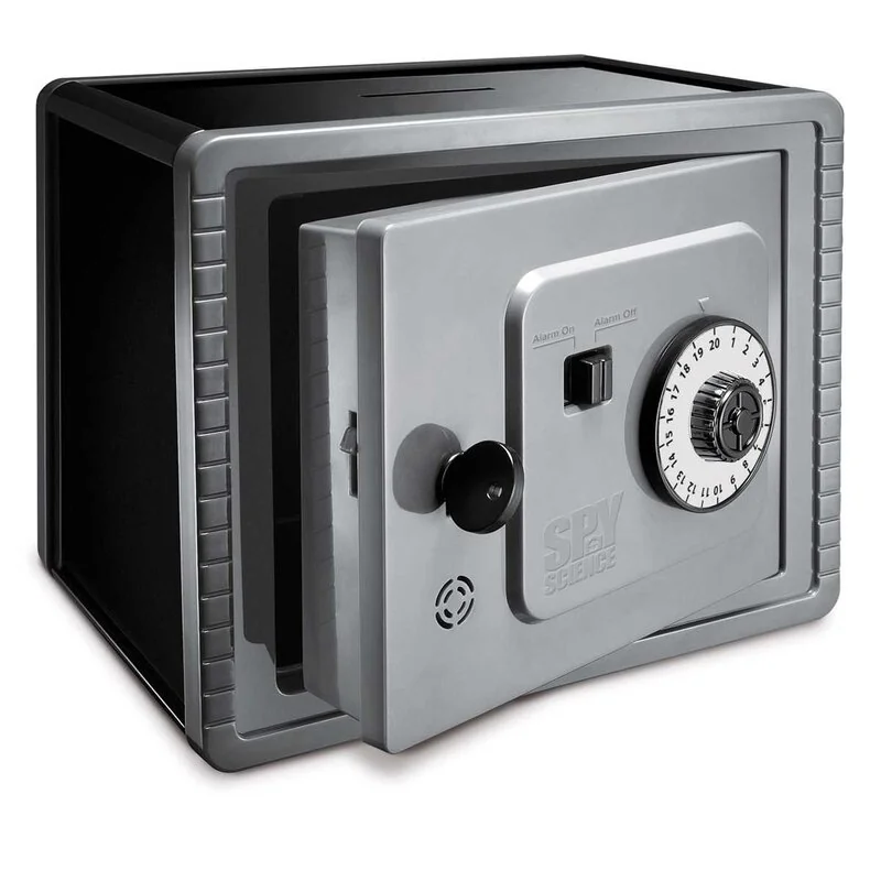 Spy science / piggy bank safe with alarm