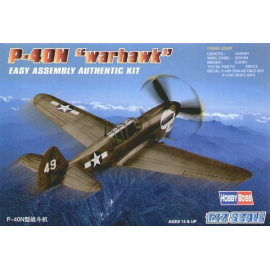 Curtiss P-40N Warhawk Easy Build with 1 piece wings and lower fuselage 1 piece fuselage. Other parts as normal. Optional open/cl