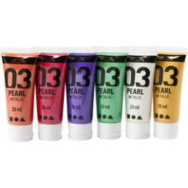 A-Color Acrylic Paint, additional colours, 03 - metallic, 6x20ml Painting