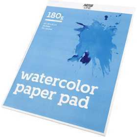 Watercolour Paper Pad, A3 297x420 mm, 180 g, white, 20sheets 