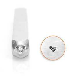 Embossing Stamp, size 3 mm, L: 65 mm, Heart, 1pc Jewelry store