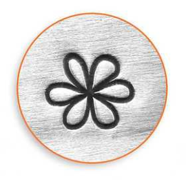Embossing Stamp, size 6 mm, L: 65 mm, Flower, 1pc Jewelry store