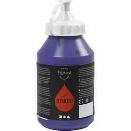 Pigment Art School Paint, violet blue, semi-opaque, good fade resistant, 500ml 