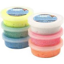 Foam Clay®, asstd. colours, glitter, 6x14g 