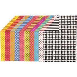 Patterned Card, A4 210x297 mm, 250 g, asstd colours, 200mixed sheets Various papers