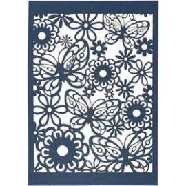 Lace Patterned cardboard, blue, sheet 10.5x15 cm, 200 g, 10pcs Various papers