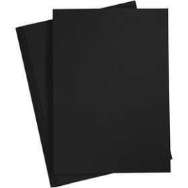 Card, black, A4 210x297 mm, 220 g, 10pcs Various papers