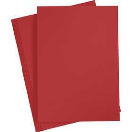 Card, red, A4 210x297 mm, 220 g, 10pcs Various papers