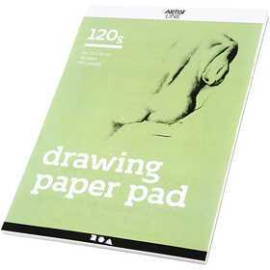 Drawing Paper Pad, A4 210x297 mm, 120 g, white, 30sheets 