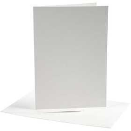 Cards And Envelopes, card size 10.5x15 cm, envelope size 11.5x16.5 cm, off-white, 10sets 
