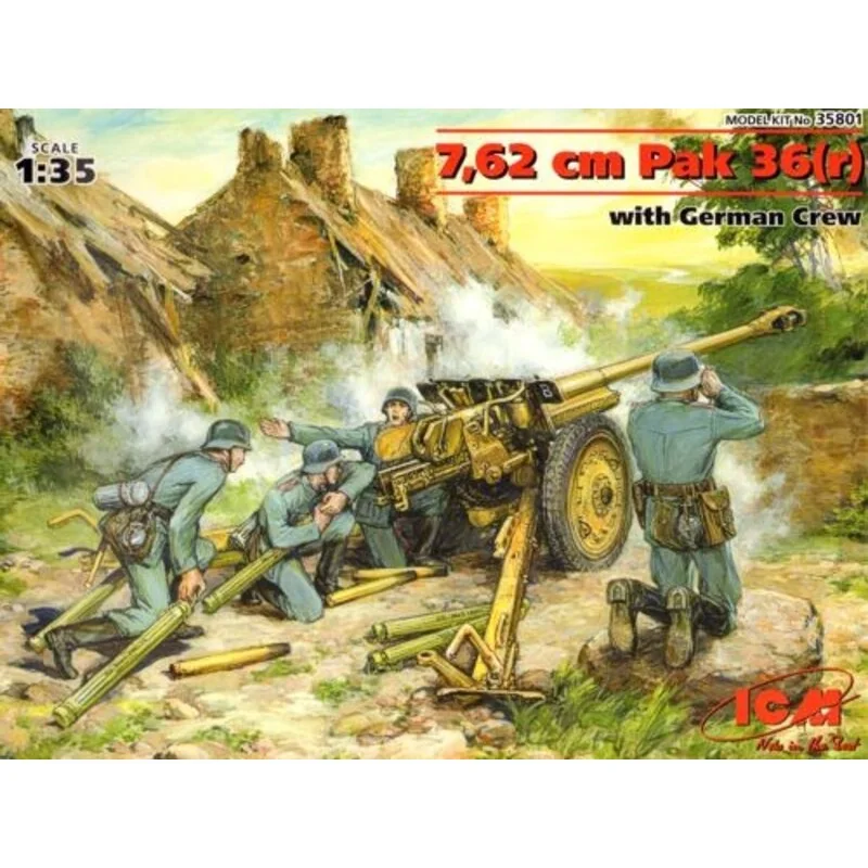 7.62cm PAK 36(r) with Crew