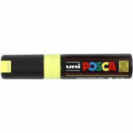 Uni Posca Marker, line width: 8 mm, PC-8K , fluo yellow, broad, 1pc 