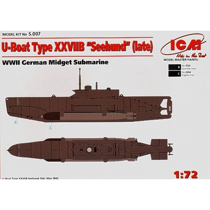 U-Boat Type XXVIIB Seehund late version midget submarine