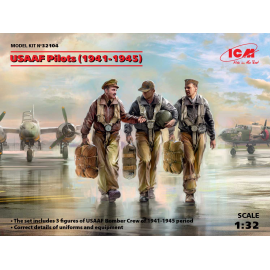 USAAF Pilots (1941-1945) (3 walking figures) (100% new molds)