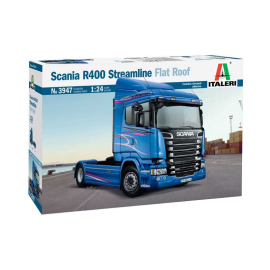Scania R400 Streamline (Flat Roof). SUPER DECALS FOR 2 VERSIONS - CHROMED ADHESIVE - COLOR INSTRUCTION SHEETThe Scania R-series 