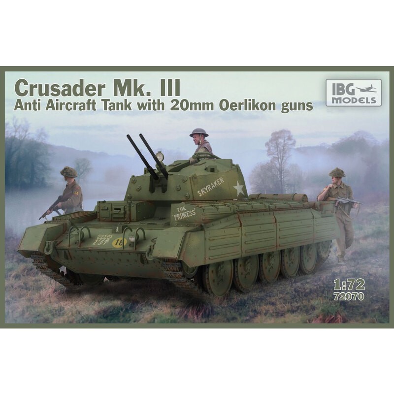 Crusader Mk.III Anti Aircraft Tank with 20mm Oerlikon Guns Model kit