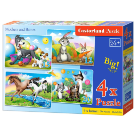 Mothers and Babies,4xPuzzle(8+12+15+20) 