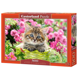 Kitten in Flower Garden,Puzzle 500 Teile 