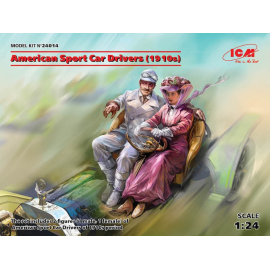 American Sport Car Drivers (1910s) (1 male, 1 female figures) (100% new molds) 