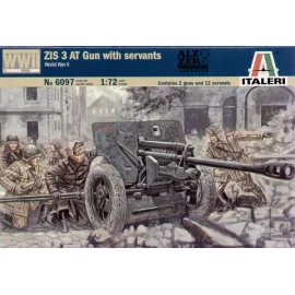 Russian ZIS-3 Anti-Tank Gun with crew Military model kit