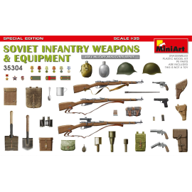 Soviet Weapons and Equipment (Infantry) Special Edition Unassembled plastic model kitBox contains parts for assembling models of