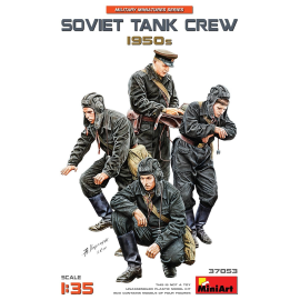 SOVIET TANK CREW 1950s. Kit included 4 unassembled and unpainted figures of Soviet Tankers. 