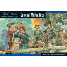 Colonial Militia Men Add-on and figurine sets for figurine games