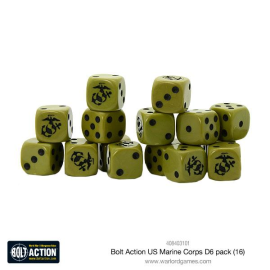 US Marine Corps D6 Dice (16) Add-on and figurine sets for figurine games