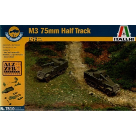 M3 75mm Half Track includes 2 snap together vehicles Model kit