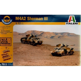 M4A2 Sherman III includes 2 snap together vehicles Model kit